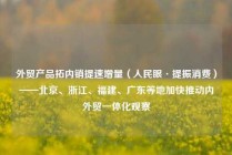 外贸产品拓内销提速增量（人民眼·提振消费）——北京、浙江、福建、广东等地加快推动内外贸一体化观察